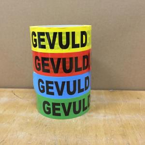 Tape met opdruk Gevuld, set van 4 rollen